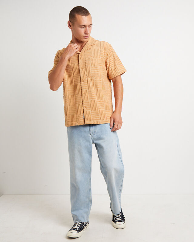 The Barton Terry Short Sleeve Resort Shirt in Rust, hi-res image number null