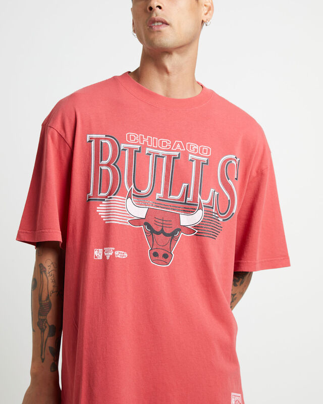 Underscore Bull Short Sleeve T-Shirt in Faded Red, hi-res image number null