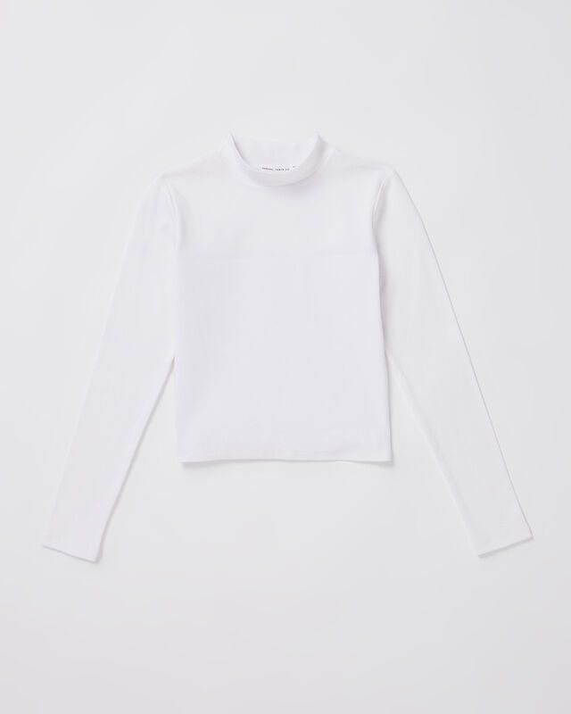 Teen Girls Long Sleeve Skivvy in White, hi-res image number null