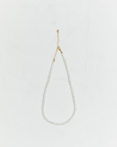 Pearl Choker Necklace in White