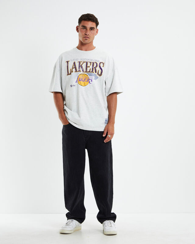 Underscored OS T-Shirt Los Angeles Lakers White Marle, hi-res image number null