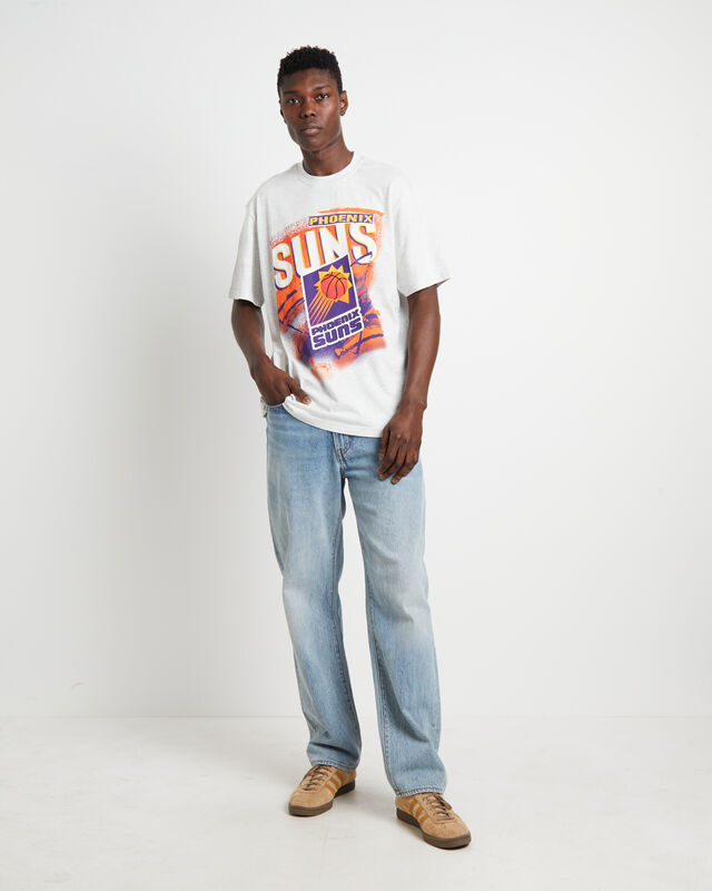 Suns Abstract Short Sleeve T-Shirt in Silver Marle, hi-res image number null