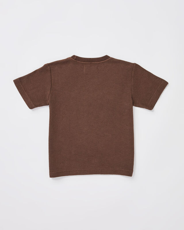 Boys Ramona Linen Short Sleeve T-Shirt in Cocoa, hi-res image number null