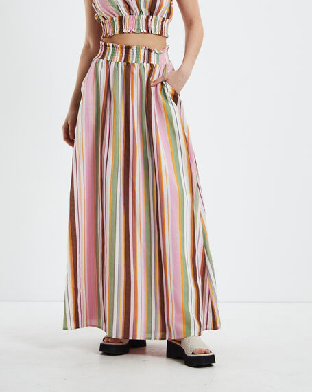 Addy Maxi Skirt Multi Stripe