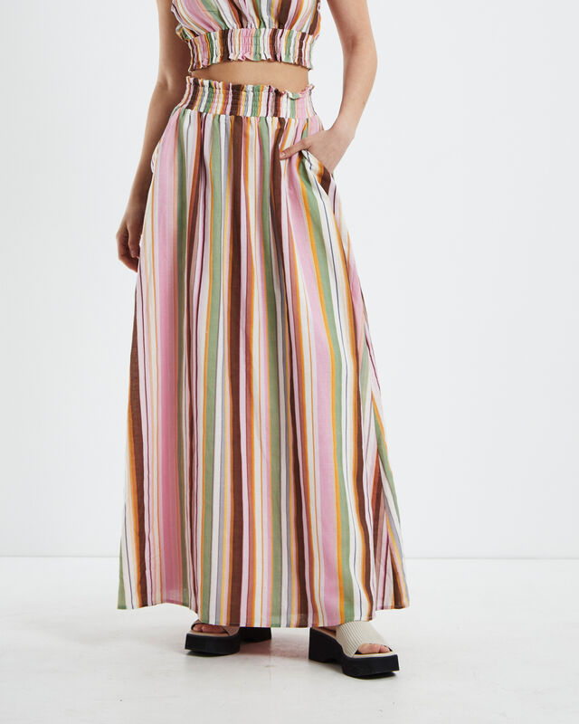 Addy Maxi Skirt Multi Stripe, hi-res image number null
