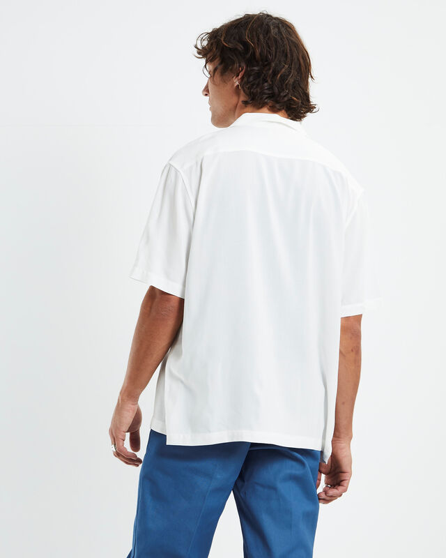 Panic Short Sleeve Resort Shirt Off White, hi-res