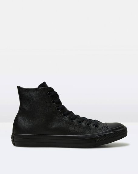 Chuck Taylor All Star Leather Hi Top Sneakers Mono Black