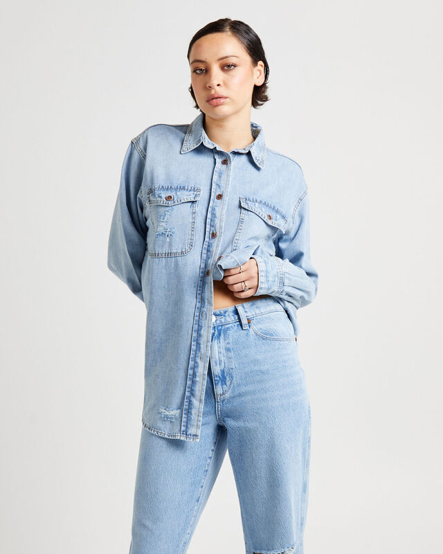 Pacifica Classic Everyday Denim Shirt, hi-res image number null
