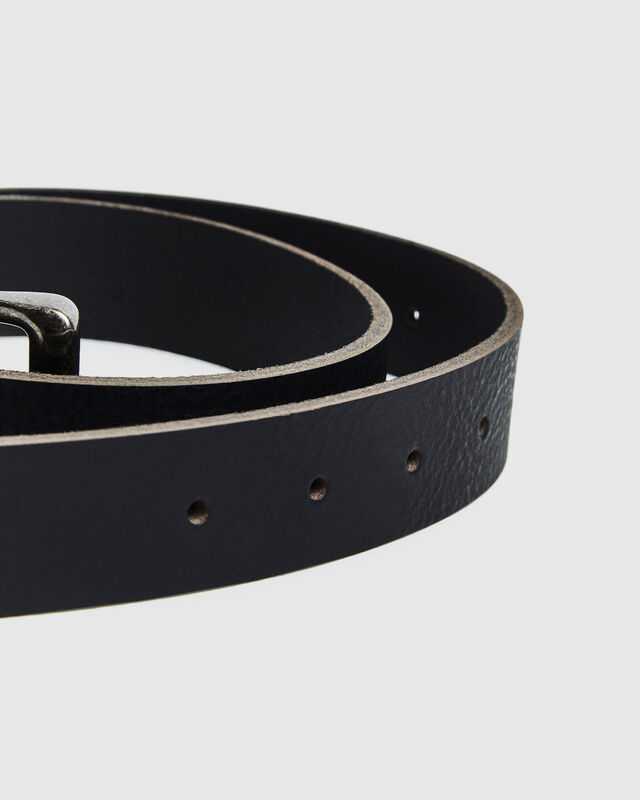 Australian-Made Genuine Leather Belt Black, hi-res image number null