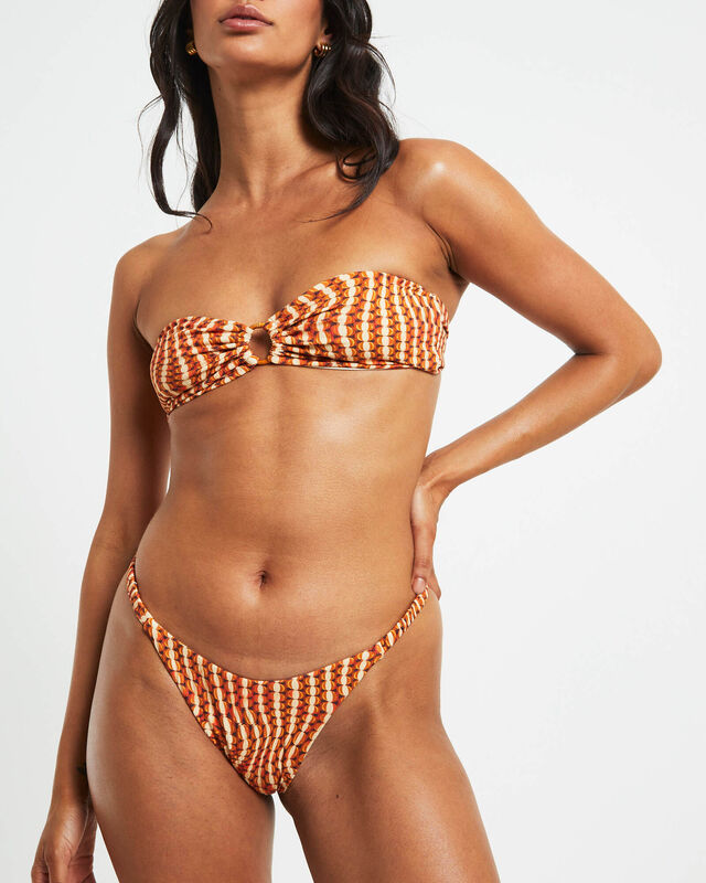 Paloma Geo Warp Bandeau Bikini Set in Assorted, hi-res image number null