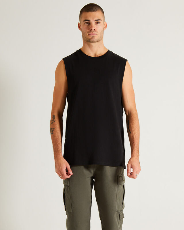 Muscle Tank in Black, hi-res image number null