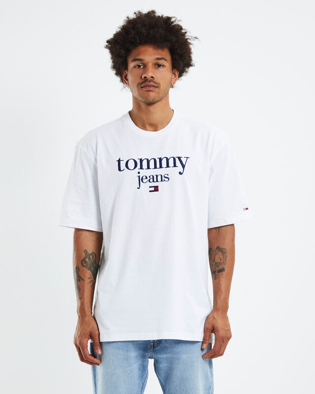 TOMMY JEANS TJM General Modern White Logo Pants Corp T-Shirt | CLSC