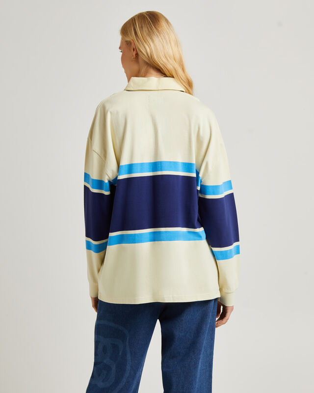 Engineered Stripe Long Sleeve Rugby Shirt, hi-res image number null