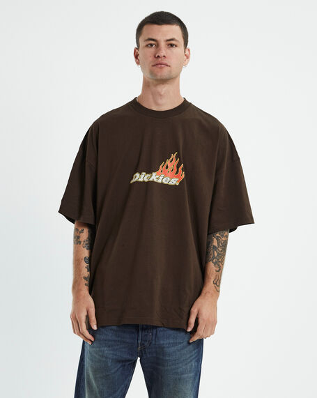 Flames 330 Short Sleeve T-Shirt Brown