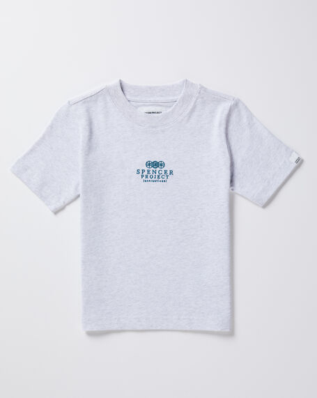 Teen Boys Court Short Sleeve T-Shirt in Frost Marle