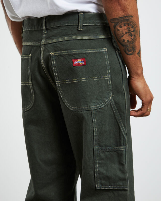 Relaxed Fit Duck Jeans Rinsed Moss, hi-res image number null
