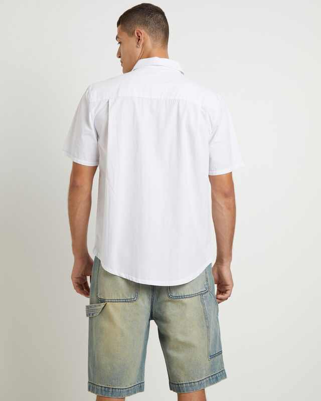 Cliff Short Sleeve Shirt in White, hi-res image number null