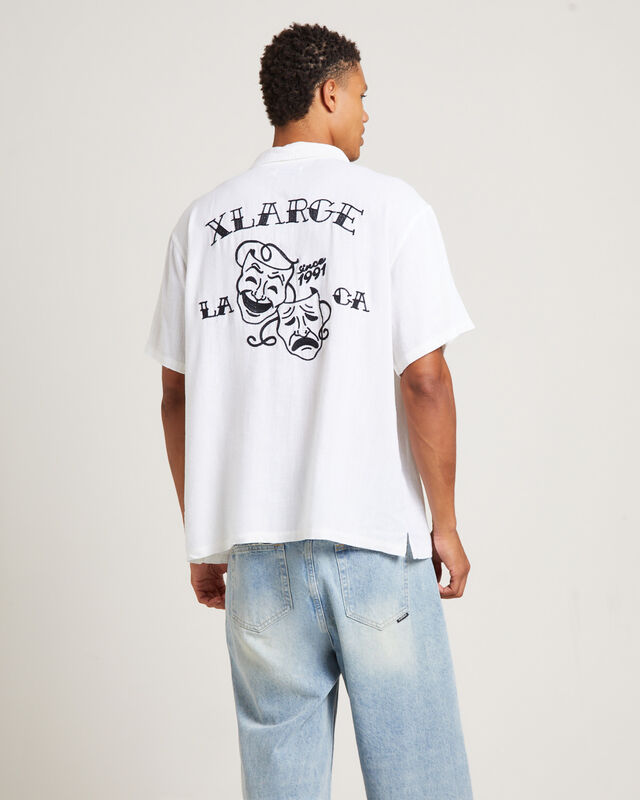 High And Lows EMB Short Sleeve Shirt in White, hi-res image number null