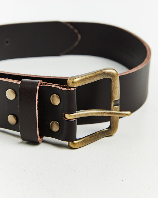 Sunday Australian-made Leather Belt Vintage Brown, hi-res image number null