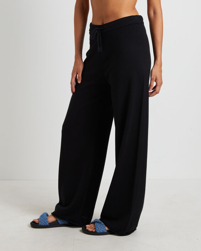 Riley Knit Relaxed Pants in Black, hi-res image number null