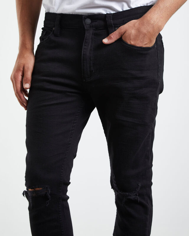 Stinger Skinny Jeans RIp Black, hi-res image number null