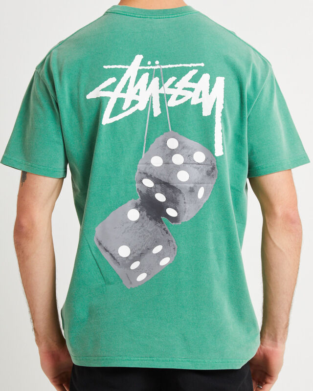 Fuzzy Dice Heavyweight Short Sleeve T-Shirt Pine Green, hi-res image number null