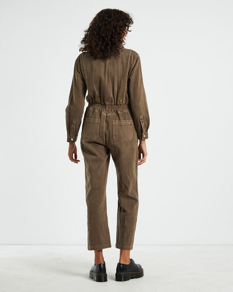 Heavenly People Coverall Jumpsuit Chocolate Brown