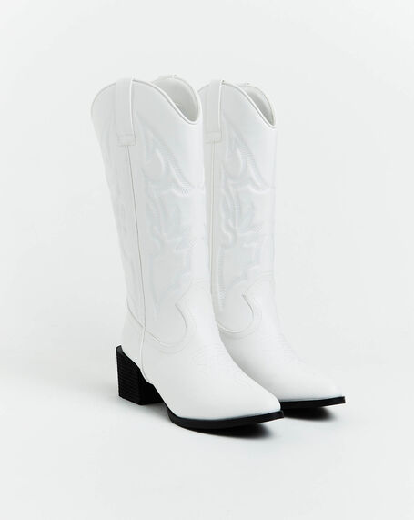 Ranger Cowboy Boot in White