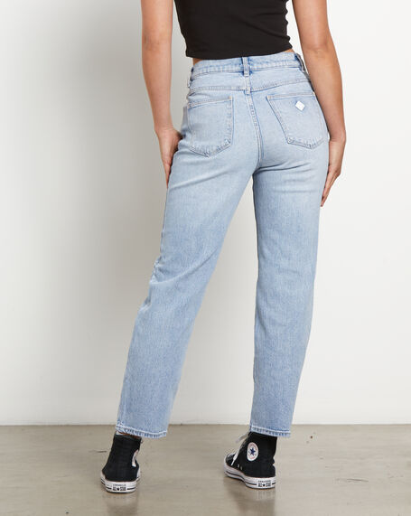 95 Mid Straight Crop Jeans in Organic Denim Blue