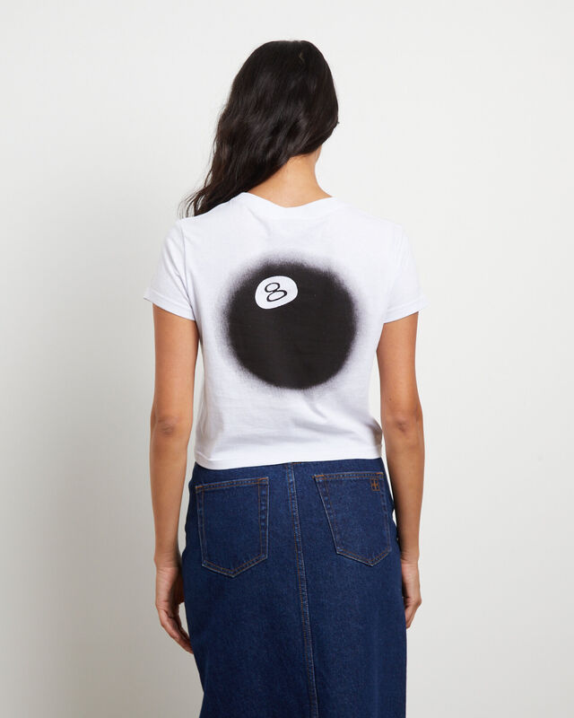 8 Ball Fade Slim Tee in White, hi-res image number null