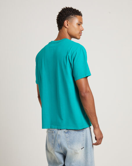 Red Tab Vintage Short Sleeve T-Shirt in Sporting Green