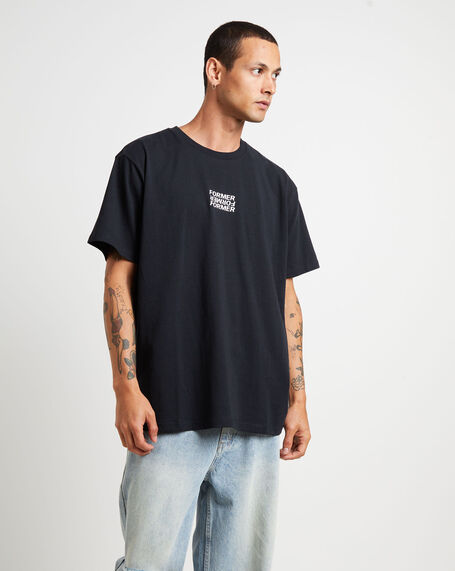 Fractional Short Sleeve T-Shirt in Black