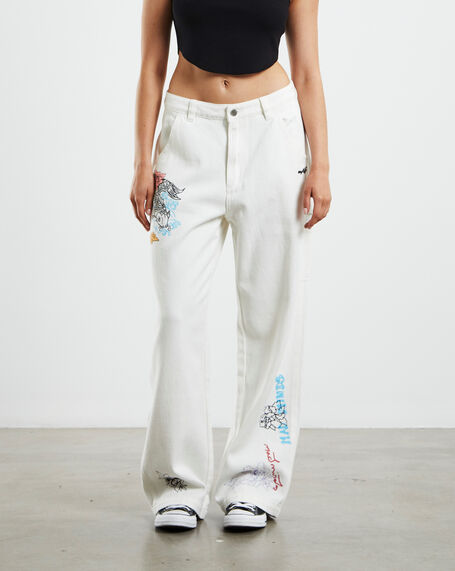 Heavenly People Pants Washed White