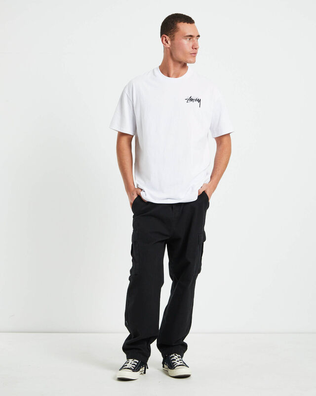 8 Ball Faded Heavyweight Short Sleeve T-Shirt in White, hi-res image number null