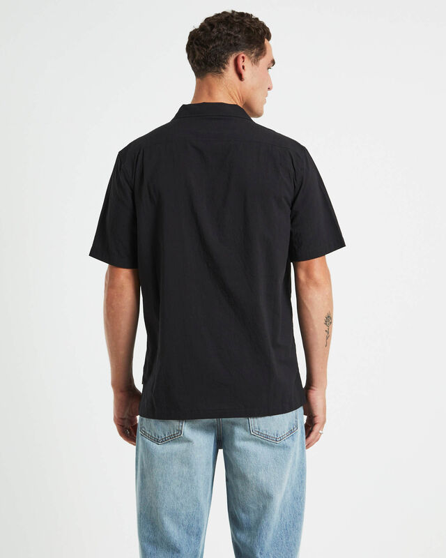 Heggie Short Sleeve Resort Shirt Black, hi-res image number null