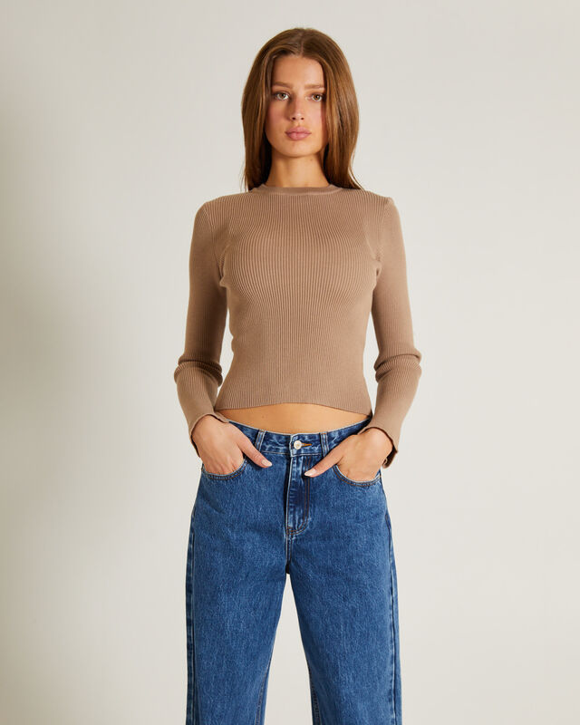 Luxe Knitted Long Sleeve Top, hi-res image number null