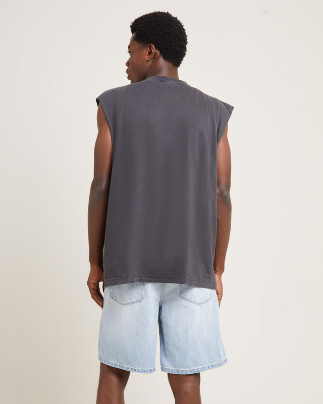 Statue Recycled Sleeveless Tee Stone Black, hi-res image number null