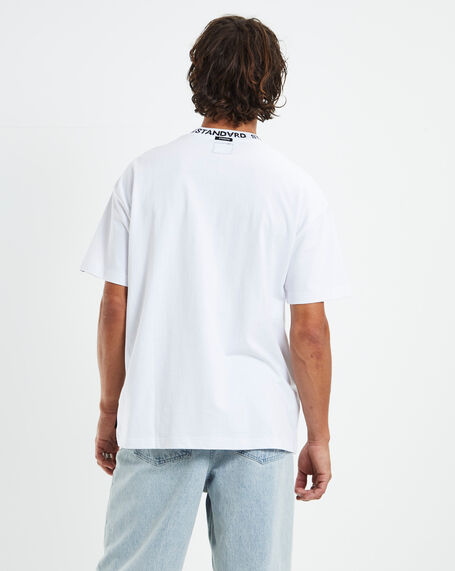 Collar Short Sleeve T-Shirt White