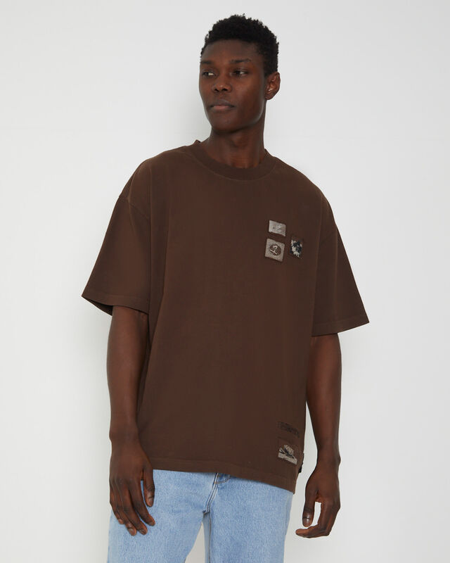 Surrealist Short Sleeve T-Shirt in Brown, hi-res image number null