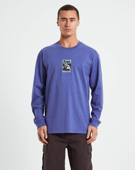 Workwear Long Sleeve T-Shirt in Slate Blue