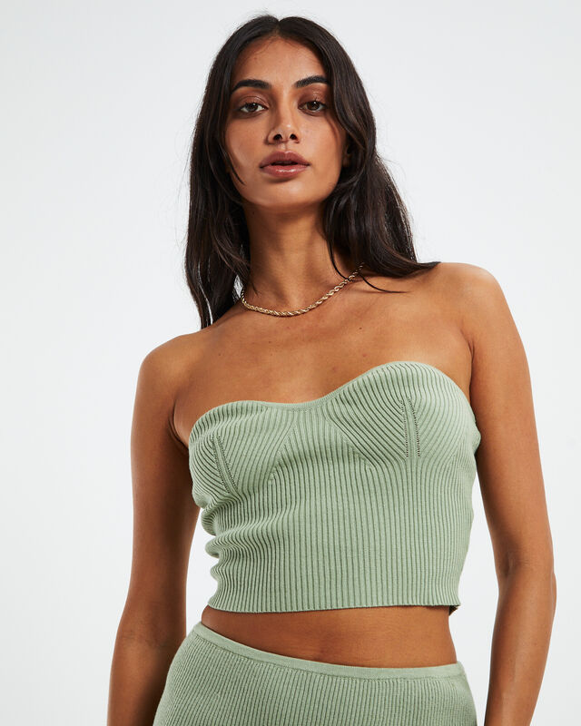 Kirby Knit Tube Top Green, hi-res image number null