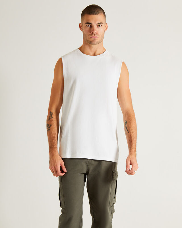 Muscle Tank in White, hi-res image number null