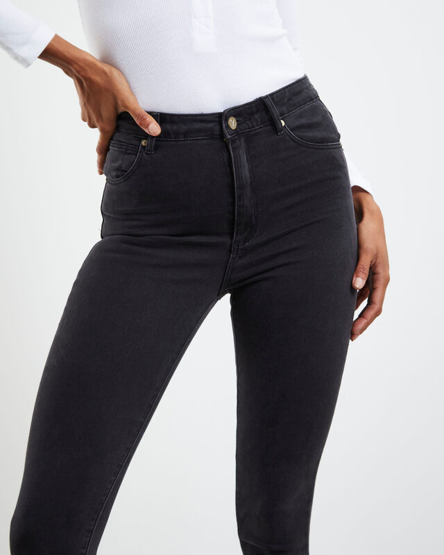 High Skinny Ankle Basher Jeans Graphite Black, hi-res image number null