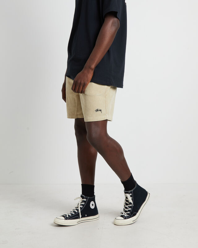 Wide Wale Cord Beachshorts in Khaki, hi-res image number null