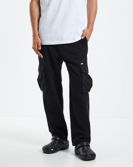 Green Onions Cargo Pants Washed Black