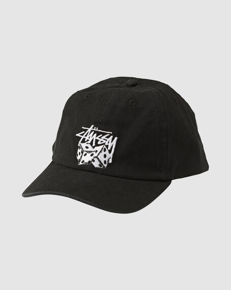 Two Dice Washed Low Pro Cap in Black