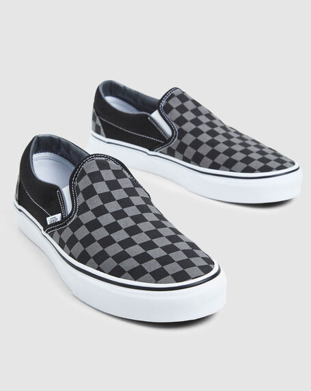 Classic Slip On Sneakers Black/Pewter Checkerboard