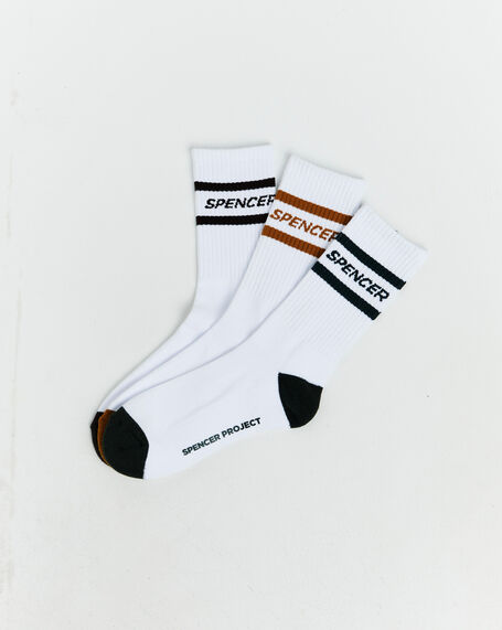 Nitro Stripe Socks 3 Pack White