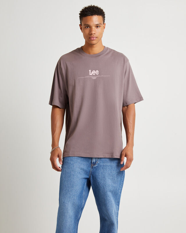 Skyline Puff Baggy T-Shirt Iron Plum, hi-res image number null