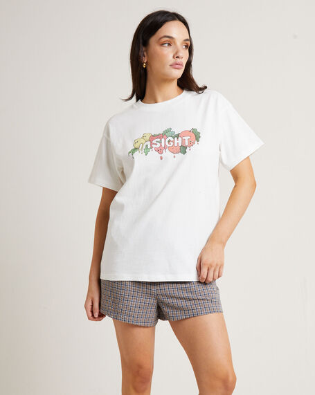 Tutti Frutti Boyfriend T-Shirt in Vintage White